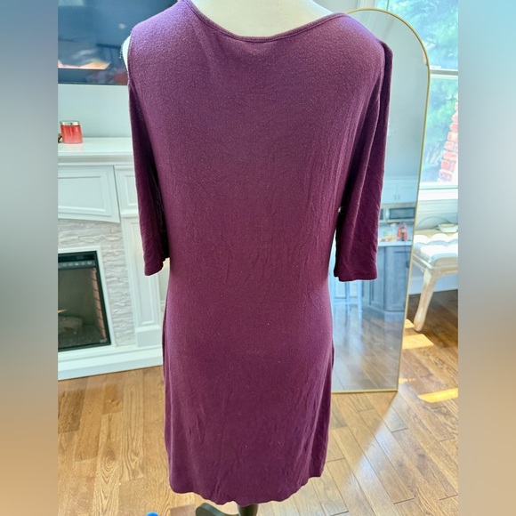 Super Soft 96% Modal 4 spandex Dress with 3/4 Sleeves - Picture 3 of 4